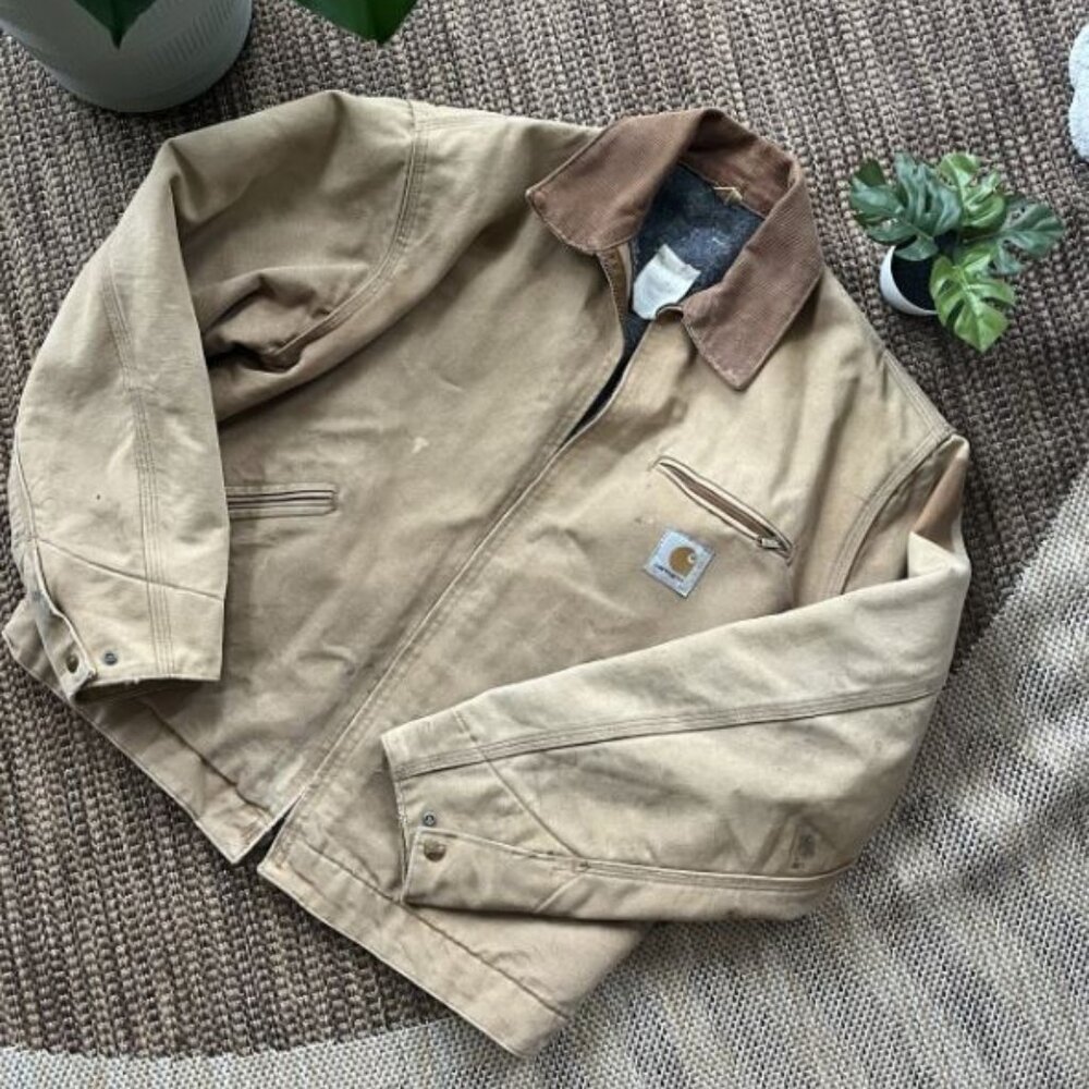 CARHARTT Vintage Brown Duck Lined Work Men's Jacket